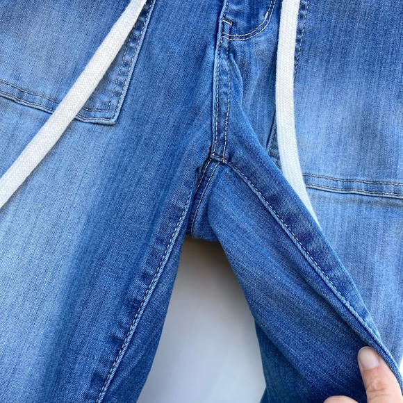 Judy Blue High Waist Drawstring Denim Jeans Zip Fly Belt Loops Pockets Size 25 - Picture 10 of 16